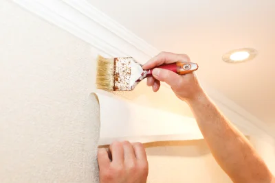 Pose de papier peint à Champtercier — revêtements muraux et toiles de verre